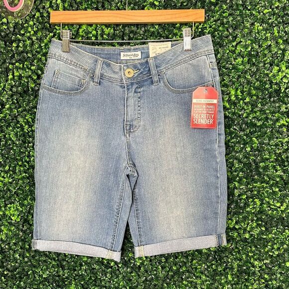 St. John's Bay Pants - NWT St. John’s Bay Slimming Blue Denim Jean Bermuda Shorts Sz 6P